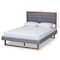 Baxton Studio Emele Grey Upholstered and Ash Walnut Wood Queen Size Platform Bed 164-9414-9432 - alternate 10